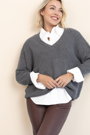 Bad Habits |  Soft merino wool sweater Jimena | grey | Picture 2