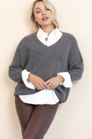 Bad Habits |  Soft merino wool sweater Jimena | grey | Picture 5