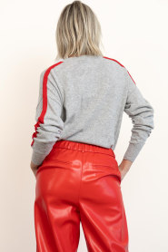 Bad Habits |  Sweater with V-neck Candela | grey | Picture 8