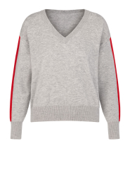 Bad Habits |  Sweater with V-neck Candela | grey | Picture 1