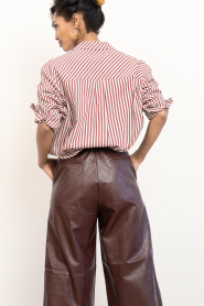 Bad Habits |  Cotton striped blouse Sandra | red | Picture 9