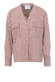 Bad Habits |  Cotton striped blouse Sandra | red | Picture 1