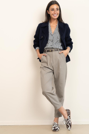 Bad Habits |  Cotton striped blouse Sandra | black | Picture 3