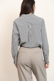 Bad Habits |  Cotton striped blouse Sandra | black | Picture 9