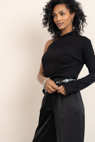 Bad Habits |  One-shoulder top Mahiro | black | Picture 5