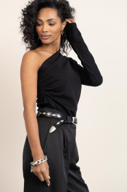 Bad Habits |  One-shoulder top Mahiro | black | Picture 6