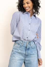 Bad Habits |  Striped blouse Verona | blue | Picture 6