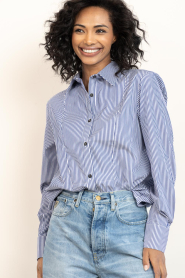 Bad Habits |  Striped blouse Verona | blue | Picture 7