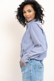 Bad Habits |  Striped blouse Verona | blue | Picture 8