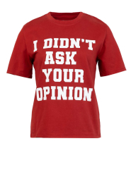 Bad Habits |  T-shirt with print Natalia | red | Picture 1