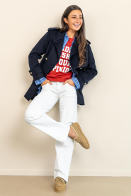 Bad Habits |  T-shirt with print Natalia | red | Picture 3