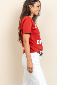 Bad Habits |  T-shirt with print Natalia | red | Picture 6