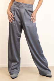 Bad Habits |  Satin wide leg pants Giulia | grey | Picture 4