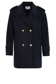 Bad Habits |  Double breasted coat Paula | dark blue | Picture 1