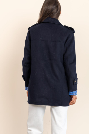 Bad Habits |  Double breasted coat Paula | dark blue | Picture 7