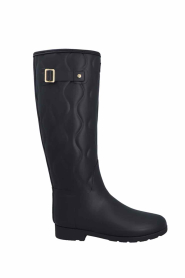 Hunter |  Quilted boots Refined Tall | black | Picture 1