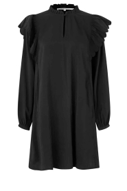 Second Female | Modal blend jurk met ruches Terra | zwart | Afbeelding 1