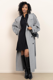 Second Female | Modal blend jurk met ruches Terra | zwart | Afbeelding 3