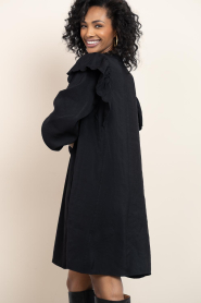 Second Female | Modal blend jurk met ruches Terra | zwart | Afbeelding 4