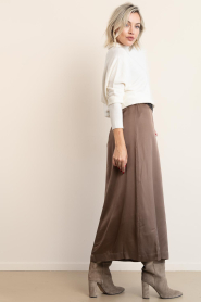 Second Female |  Viscose maxi skirt Ermine | brown | Picture 5
