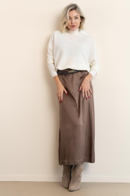 Second Female |  Viscose maxi skirt Ermine | brown | Picture 3