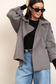 Second Female |  Woolen cropped trenchcoat Walance | brown | Picture 5