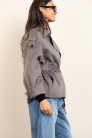 Second Female |  Woolen cropped trenchcoat Walance | brown | Picture 9