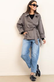 Second Female |  Woolen cropped trenchcoat Walance | brown | Picture 4