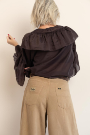 Second Female |  Top with ruffles Fria | brown | Picture 8