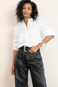 Second Female |  Blouse with puffed sleeves Samanta | white | Picture 4