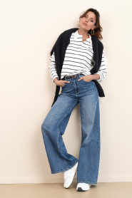 Janice |  High waist wide leg jeans Mason | blue | Picture 5