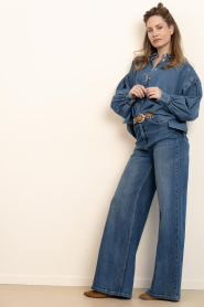 Janice |  High waist wide leg jeans Mason | blue | Picture 4