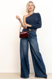 Janice |  Ultra wide leg cotton pants Dexter | blue | Picture 2