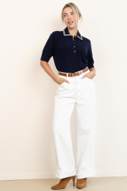 Janice |  Top with rhinestones Rebble | dark blue  | Picture 3