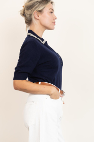 Janice |  Top with rhinestones Rebble | dark blue  | Picture 6