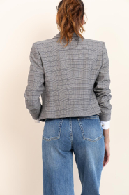 Janice |  Plaided double breasted blazer Stan | blue | Picture 9
