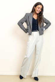 Janice |  Plaided double breasted blazer Stan | blue | Picture 4