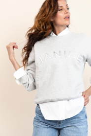 Janice |  Sweater with logo Andy | grey | Picture 4