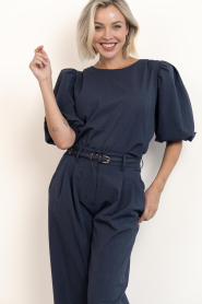 Janice |  Top with puffed sleeves Zayn | blue | Picture 4