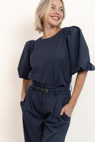 Janice |  Top with puffed sleeves Zayn | blue | Picture 6