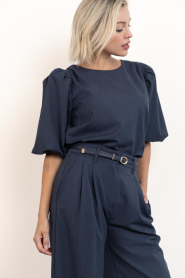 Janice |  Top with puffed sleeves Zayn | blue | Picture 8