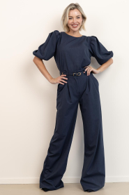 Janice :  Wide leg trousers Dollar | blue - img2