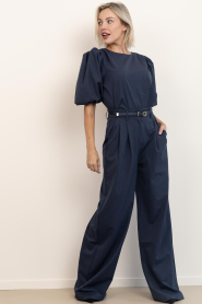 Janice :  Wide leg trousers Dollar | blue - img4