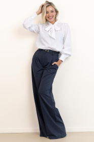 Janice :  Wide leg trousers Dollar | blue - img3