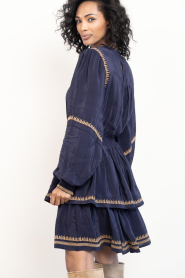 Janice |  Viscose dress with embroidered details Harlow | blue | Picture 6