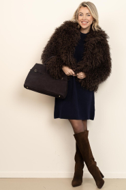 Janice |  Soft knitted dress Clay | blue | Picture 3