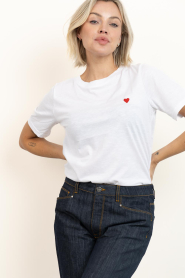 CC Heart |  Boxy T-shirt Kiss | white | Picture 4