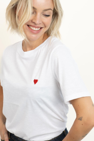 CC Heart |  Boxy T-shirt Kiss | white | Picture 2