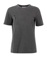 CC Heart |  T-shirt with rhinestones Lightning | grey