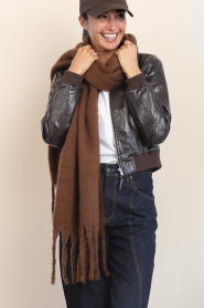 CC Heart |  Soft scarf Maren | brown | Picture 2